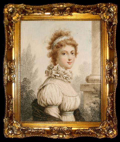framed  Richard Cosway Portrait of the Marchioness of Queenston, ta009-2