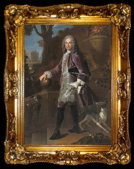 framed  Robert Gabriel Gence Portrait of Elie de Beaumont, ta009-2