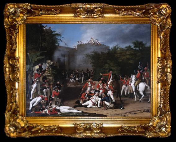 framed  Robert Home Death of Colonel Moorhouse at the Storming of the Pettah Gate of Bangalore, ta009-2
