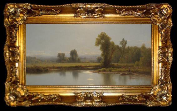 framed  Sanford Robinson Gifford Landscape, ta009-2