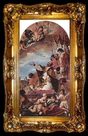 framed  Sebastiano Ricci Furbitte Papst Gregor des Groben  bei Maria, ta009-2