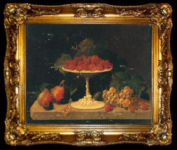 framed  Severin Roesen Still life with Strawberries, ta009-2