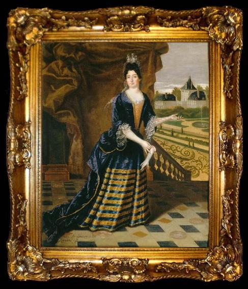 framed  Simon Dequoy Portrait of Anne de Souvre, ta009-2