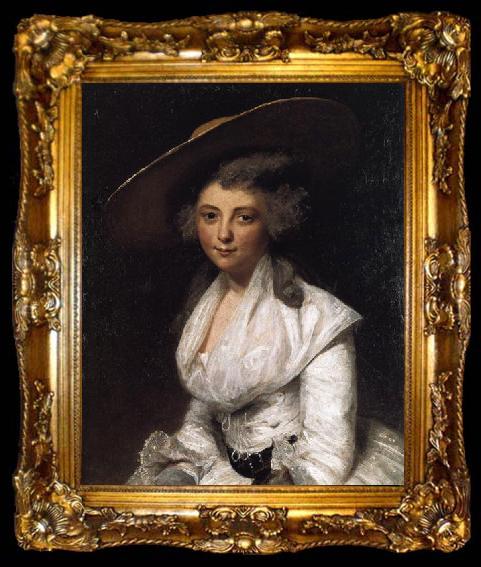 framed  Sir Joshua Reynolds Portrait of Hon, ta009-2