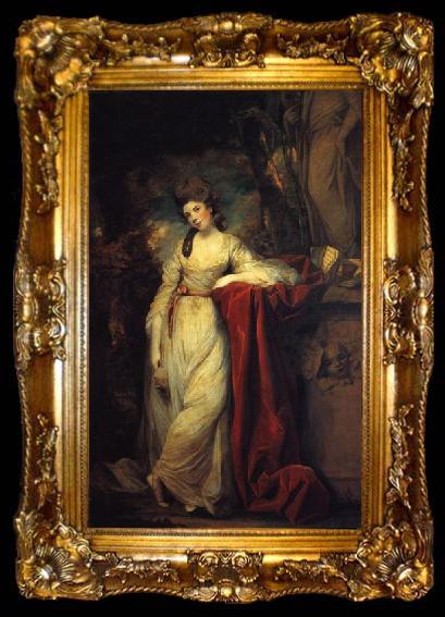 framed  Sir Joshua Reynolds Portrait of Mrs Abington, ta009-2