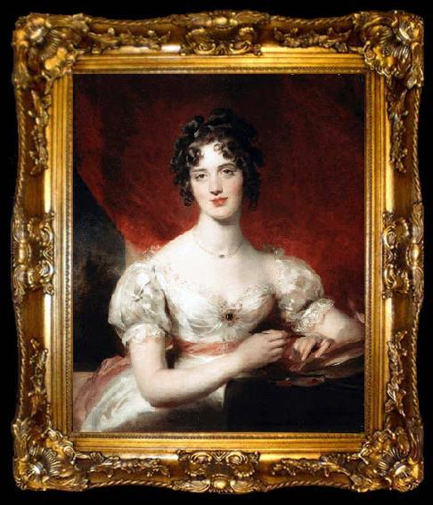 framed  Sir Thomas Lawrence Portrait of Mary Anne Bloxam, ta009-2