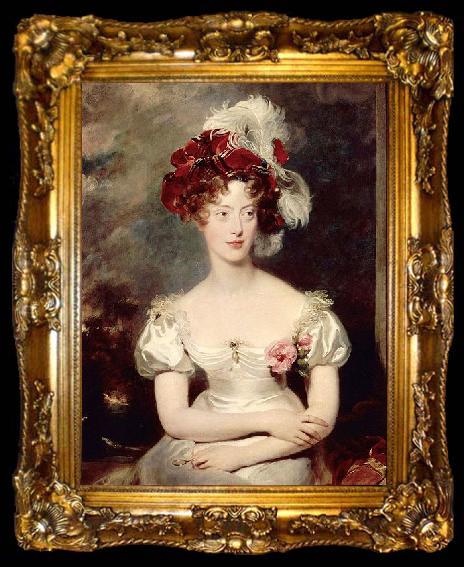 framed  Sir Thomas Lawrence Portrait of Caroline, ta009-2
