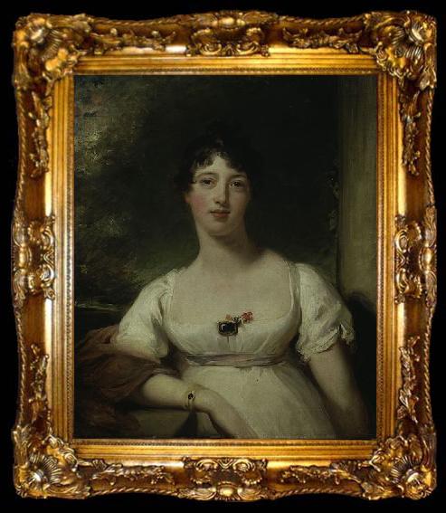 framed  Sir Thomas Lawrence Portrait of Anna Maria Dashwood, ta009-2