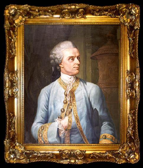 framed  TISCHBEIN, Johann Heinrich Wilhelm Portrait of Christian Gottlob Heyne, ta009-2