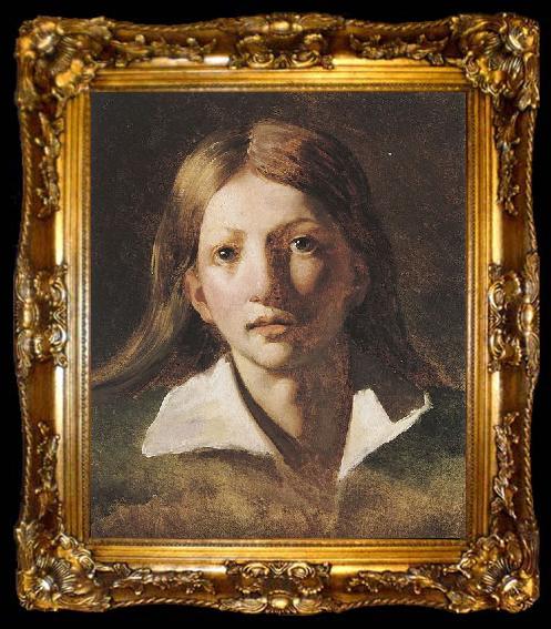 framed  Theodore   Gericault Portrait Study of a Youth, ta009-2