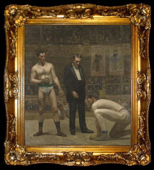 framed  Thomas Eakins Taking the Count, ta009-2