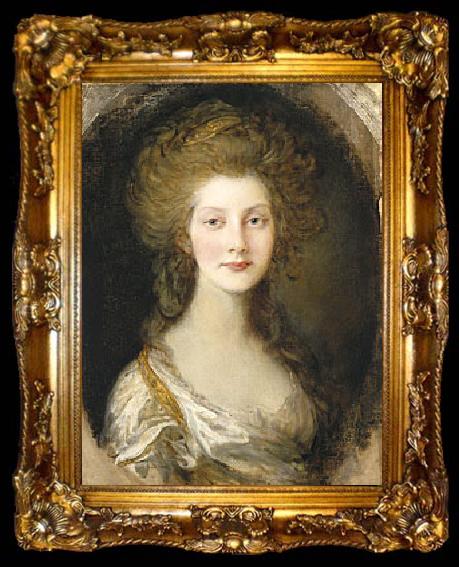 framed  Thomas Gainsborough Princess Augusta aged, ta009-2
