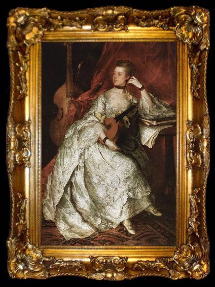 framed  Thomas Gainsborough Portrait of Ann Ford, ta009-2