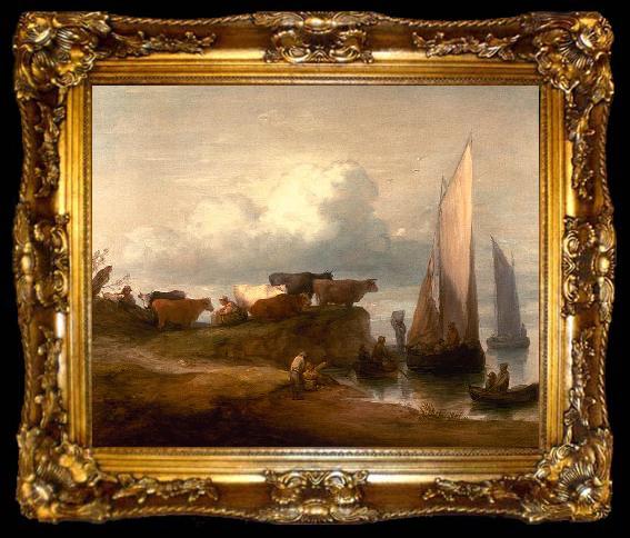 framed  Thomas Gainsborough A Coastal Landscape, ta009-2
