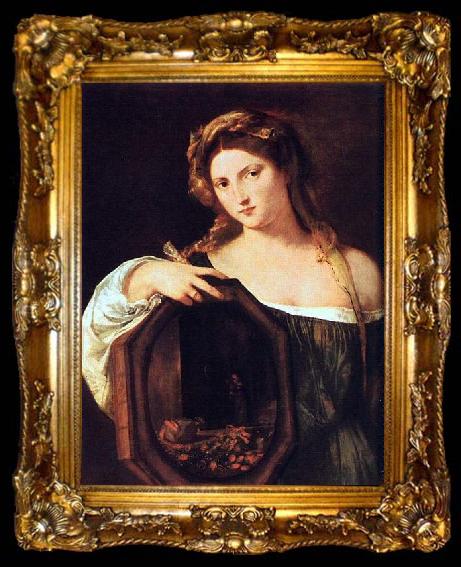 framed  Titian Profane Love - Vanity, ta009-2