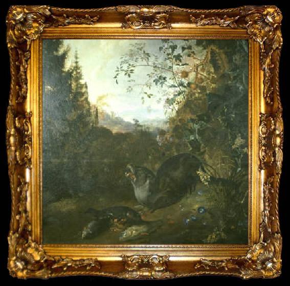 framed  WITHOOS, Mathias Otter in a Landscape, ta009-2