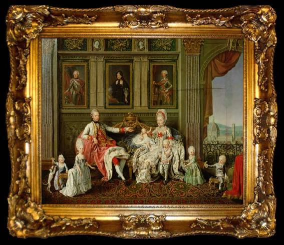 framed  Wenceslaus Werlin GroBherzog Leopold mit seiner Familie, ta009-2