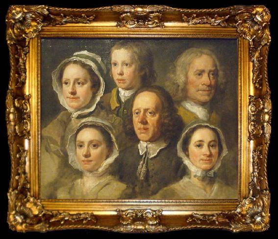 framed  William Hogarth Heads of Six of Hogarth