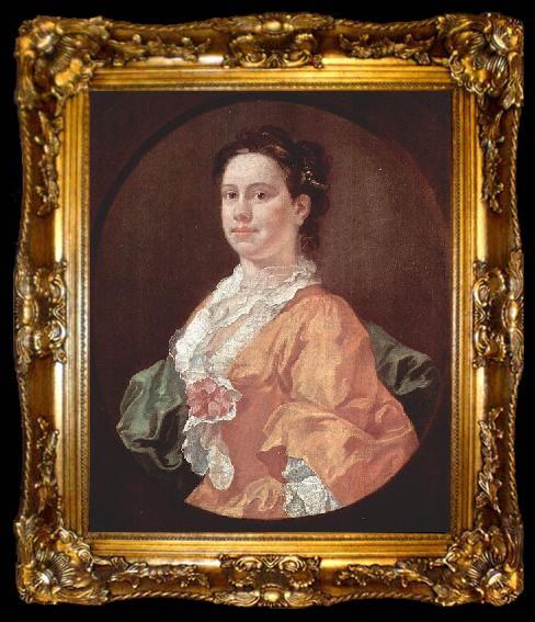 framed  William Hogarth Portrait of Madam Salter, ta009-2