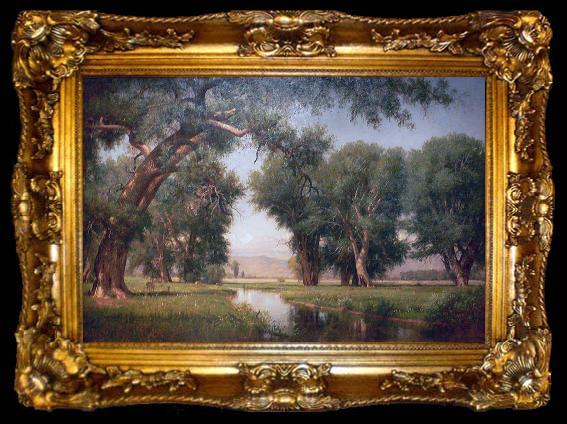 framed  Worthington Whittredge On the Cache La Poudre River, Colorado, ta009-2