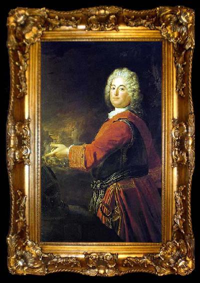 framed  antoine pesne Portrait of Christian Ludwig Markgraf von Brandenburg-Schwedt, ta009-2