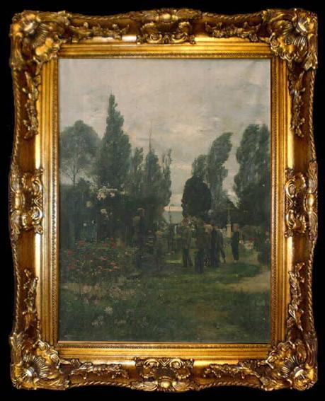 framed  edouard Joseph Dantan Enterrement d