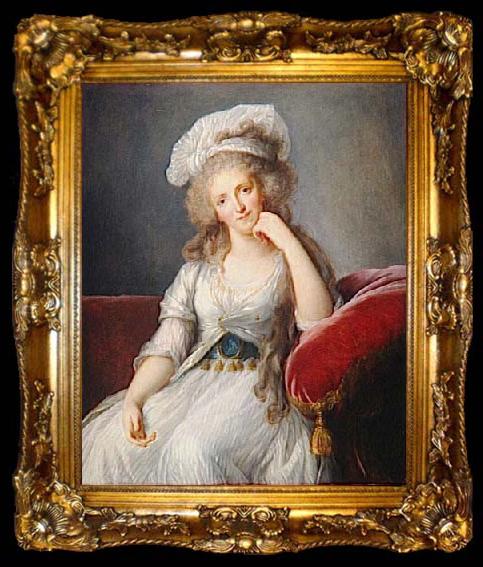 framed  eisabeth Vige-Lebrun Portrait of Louise Marie Adelaide de Bourbon, ta009-2