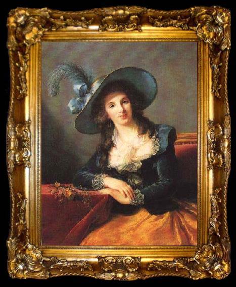 framed  elisabeth vigee-lebrun Portrait of Antoinette-Elisabeth-Marie d