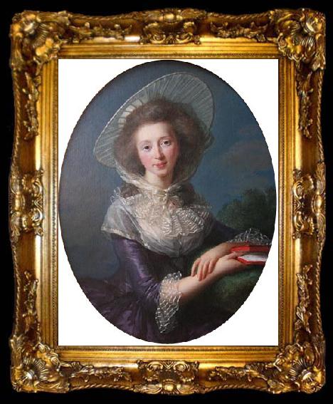 framed  elisabeth vigee-lebrun Portrait of Victoire Pauline de Riquet de Caraman (1764-1834), wife of Jean Louis, Vicomte de Vaudreuil (1763-1816), ta009-2