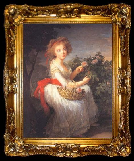 framed  elisabeth vigee-lebrun Maria Christina of the Two Sicilies, ta009-2