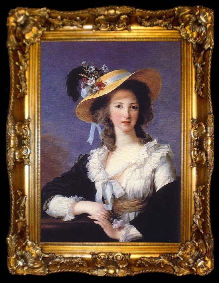framed  elisabeth vigee-lebrun Portrait of the Duchess de Polignac, ta009-2