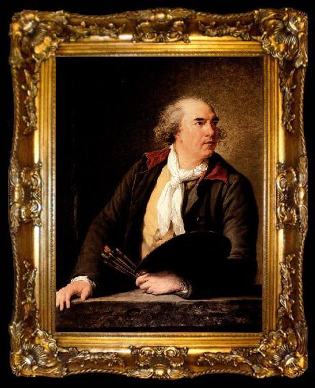 framed  elisabeth vigee-lebrun Portrait of Hubert Robert French painter, ta009-2