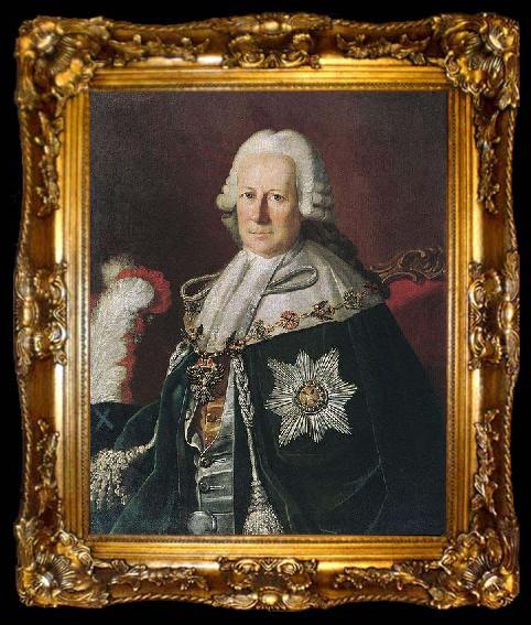 framed  unknow artist Portrait of Semen Ivanovich Mordvinov as Chevalier of the Order of St. Andrew, ta009-2