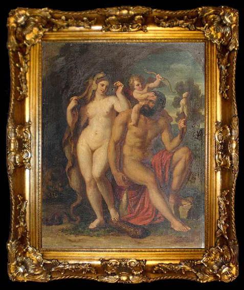 framed  unknow artist Hercules and Omphale, ta009-2
