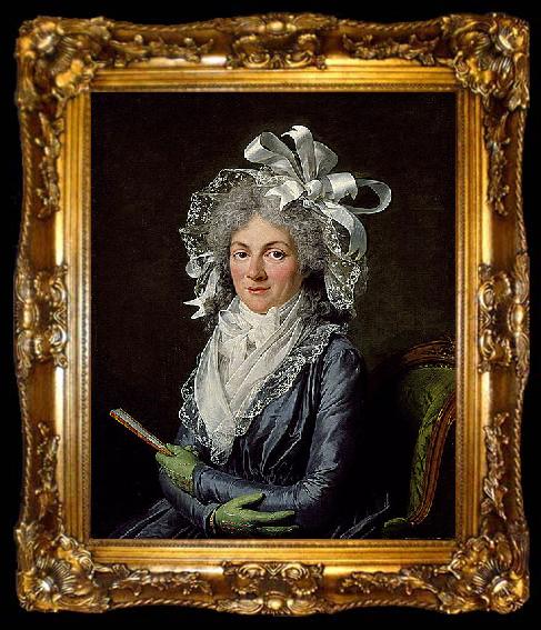 framed  unknow artist Portrait of Madame de Genlis, ta009-2
