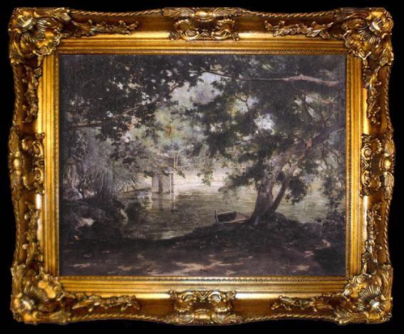 framed  unknow artist A remembrance of the Villa Borghese,, ta009-2