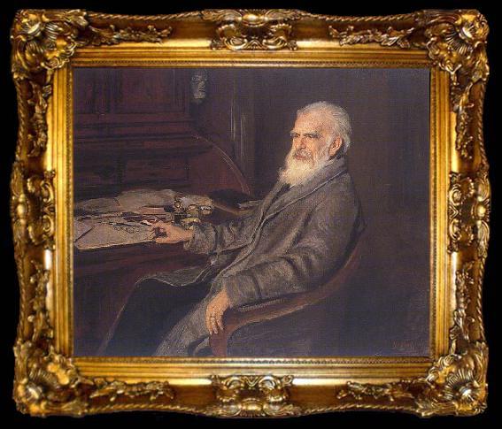 framed  unknow artist Portrait in oil of Otto Gildemeister, ta009-2