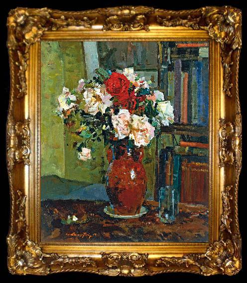framed  unknow artist Roses, ta009-2