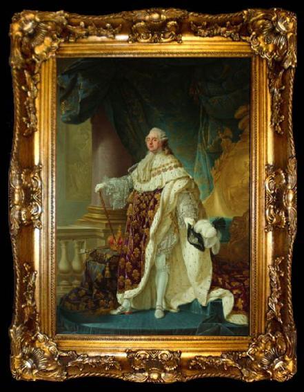 framed  unknow artist Konig Ludwig XVI. (1754-1793) von Frankreich im Kronungsornat, ta009-2