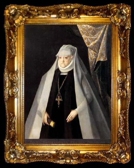 framed  unknow artist Portrait of Anna Jagiellon as a widow., ta009-2