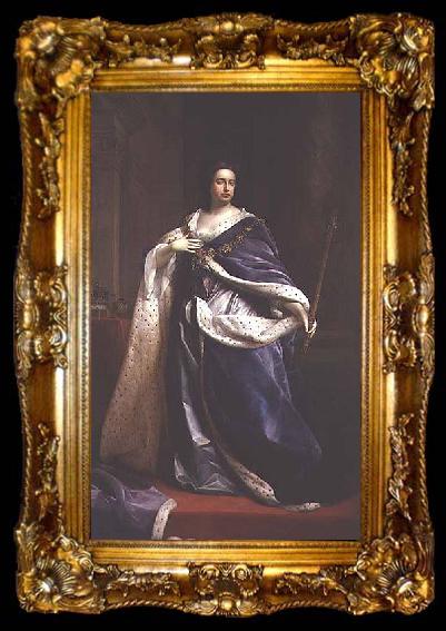 framed  unknow artist Portrait of Queen Anne with the order of Saint George, ta009-2