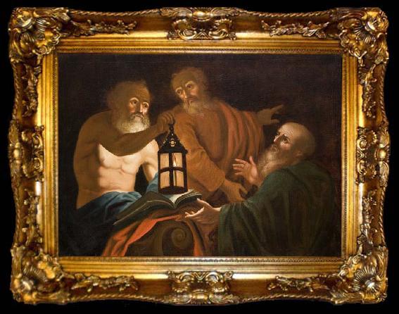 framed  unknow artist Diogenes. Unsigned painting,, ta009-2