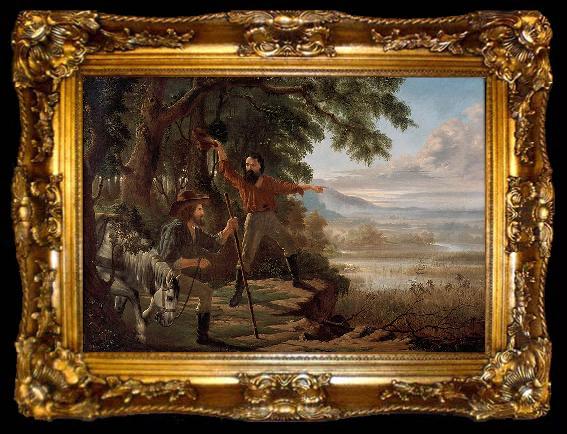 framed  unknow artist Arrival of Burke and Wills at Flinders River,, ta009-2