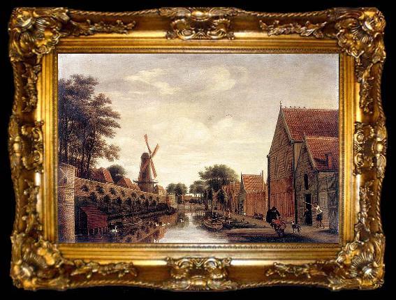 framed  unknow artist The Delft City Wall with the Houttuinen, ta009-2