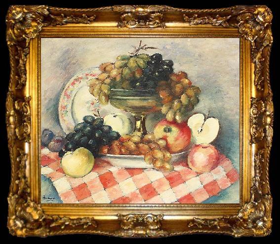 framed  unknow artist Grape and apple, ta009-2