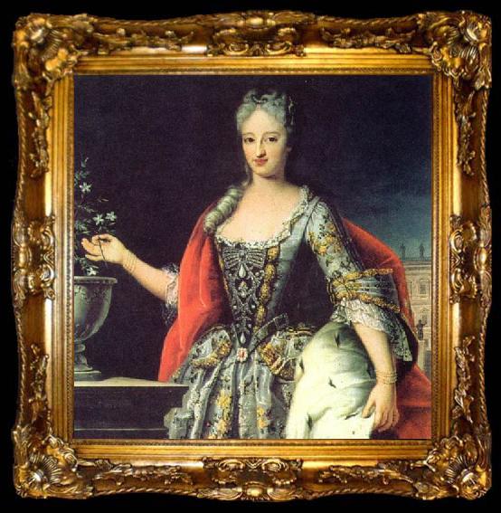 framed  unknow artist Pfalzgrafin Anna Christine Luise von Sulzbach (1704-1723), Herzogin von Savoyen, ta009-2