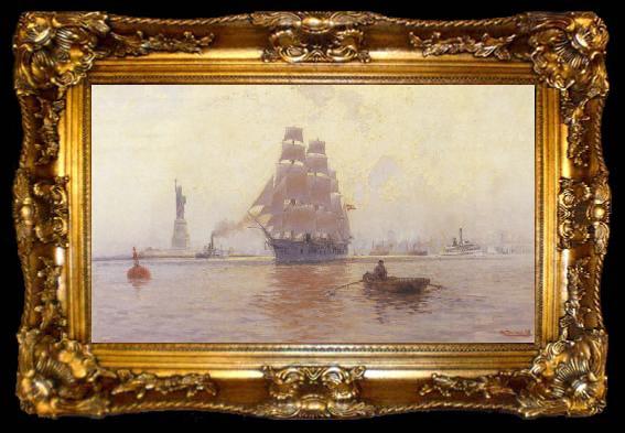 framed  unknow artist New York Harbor, ta009-2