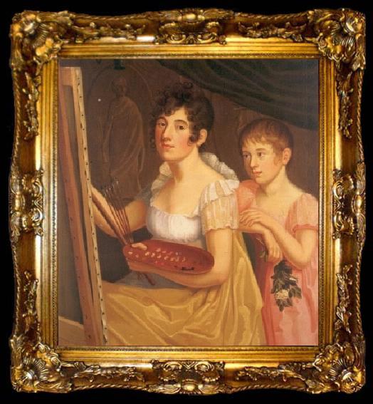 framed  unknow artist Johanna und Adele Schopenhauer, Detail., ta009-2