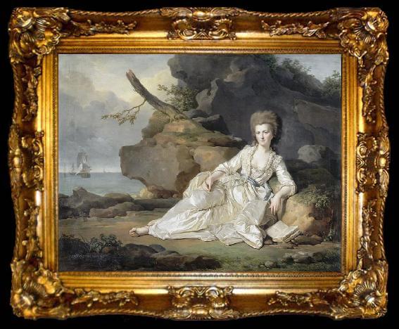framed  unknow artist Portrait of Louise Marie Adelaide de Bourbon duchesse de Chartres, ta009-2