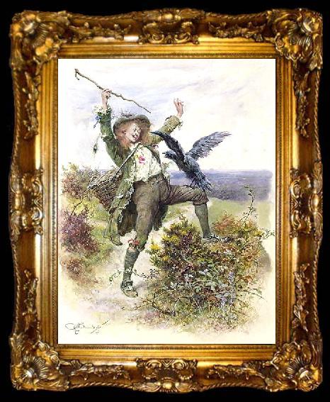 framed  unknow artist Barnaby Rudge and the Raven Grip, ta009-2
